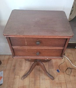 lot 120 image: Amazing Vintage Sewing Cabinet