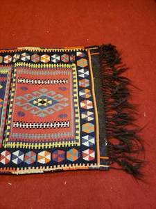 lot 3 image: Vintage Middle Eastern Saddle Blanket