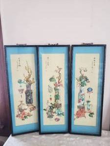 lot 121 image: Asian Gemstone Wall Art