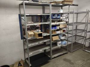(2) Shelf Units with Parts & Misc. ...
