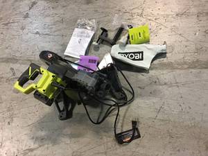 lot 29 image: 7-14 in. Compound Miter Saw by RYOBI in working conditions