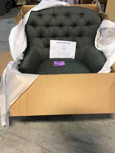 lot 35 image: Dark Grey one person armchair not used