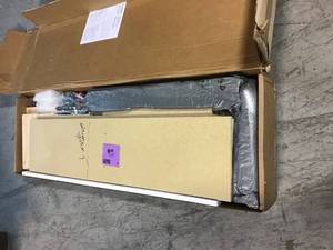 lot 44 image: Prepac 6-Drawer Milo Mid Century Modern Dresser customer returns have damage see the pics