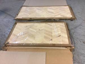 lot 55 image: HARDWOOD REFLECTIONS (1) SMALL 25X44, AND (1) LARGE 54X25