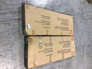 lot 65 image: Husky 47 in. W x 15 in. D Steel Shelf Set in Black (2-Pack) for Ready-to-Assemble 48 in. Freestanding Garage Cabinet