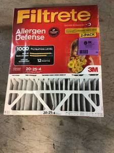 lot 80 image: 3M Filtrete 1000 Micro Allergen Reduction Filter 2Pk.