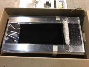 lot 105 image: 30 in. 1.9 cu. ft. Over-the-Range Microwave in Fingerprint Resistant Stainless Steel by Samsung open box not used