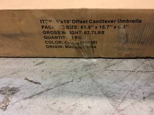 8 X 10 OFFSET CANTILEVER UMBRELLA COCOA