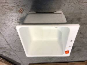 MUSTEE Utilatub 23 in. x 25 in. Polypropylene Floor Mount Laundry Tub