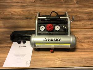 Husky 1 Gal. Portable Electric-Powered Silent Air Compressor