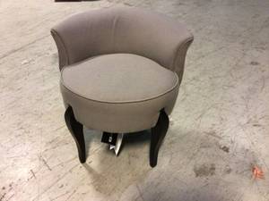 Mora Sea Mist and Black Linen Vanity Chair
