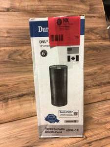 lot 78 image: DVL 6 in. x 18 in. Double-Wall Chimney Stove Pipe in Black