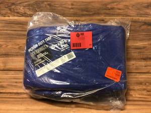 lot 99 image: Everbilt 30 ft. x 50 ft. Blue Medium Duty Tarp