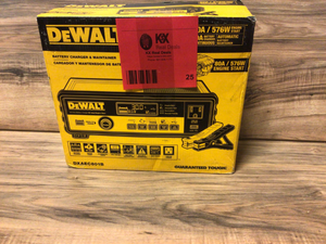 lot 25 image: DEWALT 30 Amp Automotive Portable Car Battery Charger with 80 Amp Engine Start and Alternator Check Customer Returns See Pictures