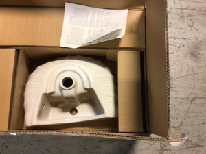 lot 29 image: Foremost Brielle Pedestal Combo Bathroom Sink in White Customer Returns See Pictures