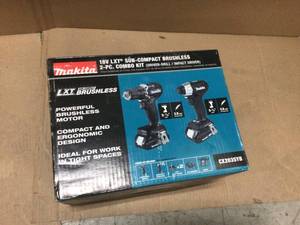 lot 108 image: Makita 18-Volt LXT Lithium-Ion Sub-Compact Brushless Cordless 2-piece Combo Kit (Driver-DrillImpact Driver) 1.5Ah Customer Returns See Pictures