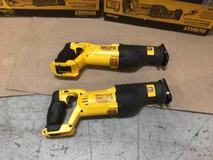 lot 113 image: Lot of 2 DEWALT 20-Volt MAX Cordless Reciprocating Saw (Tool-Only) Customer Returns See Pictures
