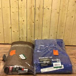 Lot of 2&nbsp Everbilt Medium Duty Tarps Open Box customer return see pictures