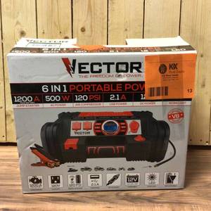Vector 1200 Peak Amp Portable Car Jump StarterPortable Power Station Open Box customer return see pictures