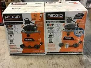 Lot of 2 Ridgid&nbsp WetDry Shop Vacuums Open Box customer return see pictures&nbsp