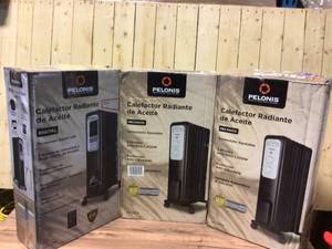 Lot of Pelonis 1,500-Watt Digital Electric Oil-Filled Radiant Portable Space Heater
