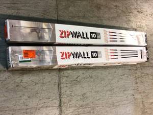 ZipWall ZP4 Contains 4 10 ft. Steel Spring Loaded Poles 4-Heads, 4-Plates, 4-Tethers, 4-Grip Disks, 2-Zippers and 1-Carry Bag