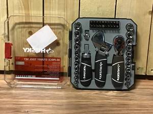 Husky 14 in. and 38 in. Stubby Ratchet and Socket Set (46-Piece)