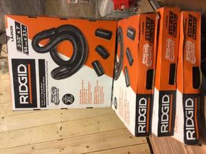 Lot of RIDGID 2-12 in. x 7 ft. Dual-Flex Tug-A-Long Locking Vacuum Hose for RIDGID WetDry Shop Vacuums Open Box customer return see pictures