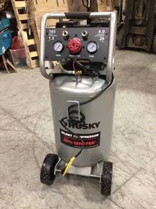 Husky 20 Gal. Vertical Electric-Powered Silent Air Compressor  open box customer returns