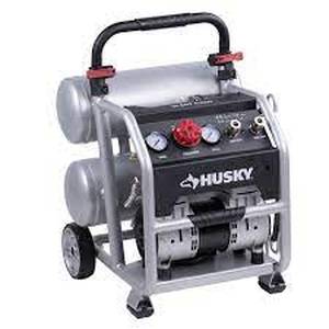 Husky 4.5 Gal silent Compressor open box customer return see pictures
