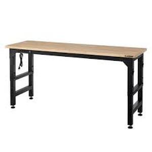 Husky Heavy Duty 72 in. Adjustable Height Workbench in Black not used see pictures