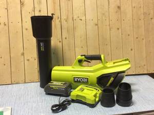 RYOBI 40V HP Brushless Whisper Series 190 MPH 730 CFM Cordless Battery Jet Fan Leaf Blower with (2) 4.0 Ah Batteries & Charger