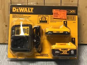 DEWALT 20-Volt MAX XR Premium Lithium-Ion Starter Kit  4.0  and  6.0Ah. plus Bag Customer Returns See Pictures