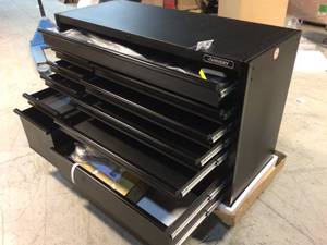 Husky Heavy-Duty 56 in. Rolling Cabinet in Matte Black Customer Returns See Pictures