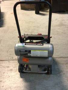 Husky 4.5 Gal. Portable Electric-Powered Silent Air Compressor Customer Returns See Pictures