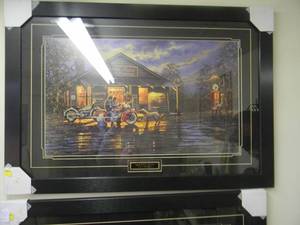 SMALL TOWN SERVICE By Dave Barnhouse - Newly Professionally Framed - 162  1250 - AWESOME GREAT PIECE - APPROX 36 By 27 - SEE PICTURES