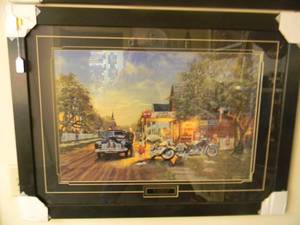 SPRING CLEANING By Dave Barnhouse - Newly Professionally Framed - 94  1950 SIGNED - AWESOME GREAT PIECE - APPROX 36 By 27 - SEE PICTURES