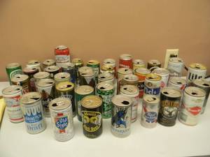 VINTAGE BEER CAN COLLECTION - SOME RARE & VALUABLE - SEE PICTURES