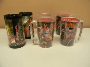 COLLECTION OF VINTAGE SNAP-ON TOOLS PIN UP GIRLS MUGS - NICE - VERY COOL COLLECTION - SEE PICTURES