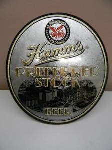 VINTAGE - Hamms Preferred Stock Round Mirror  BAR SIGN - NICE - AWESOME PIECE - SEE PICTURES