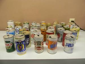 VINTAGE BEER CAN COLLECTION - SOME RARE & VALUABLE - SEE PICTURES
