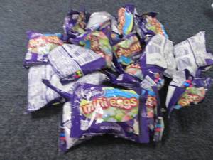 lot 133 image: 18- 1.5 oz Bags Cadbury Mini Eggs...
