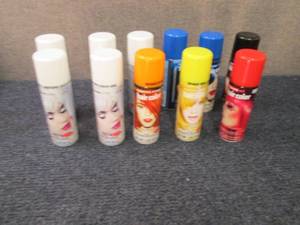 lot 188 image: 12 Cans Temporary Assorted Hair Col...