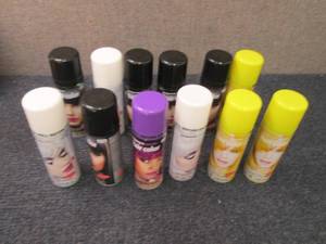 lot 192 image: 12 Cans Temporary Assorted Hair Col...