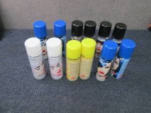 lot 193 image: 12 Cans Temporary Assorted Hair Col...
