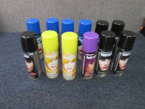 lot 194 image: 12 Cans Temporary Assorted Hair Col...