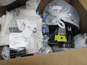 lot 203 image: Box of Assorted Curtains...