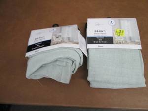 lot 212 image: 2-50x 84 inch Mainstays Sheer Panel...