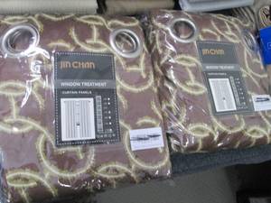 lot 218 image: 2 Jin Chan 63 inch Panel Pairs Grom...