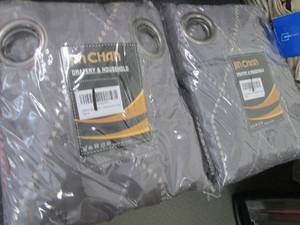 lot 219 image: 2 Jin Chan 63 inch Panel Pairs Grom...